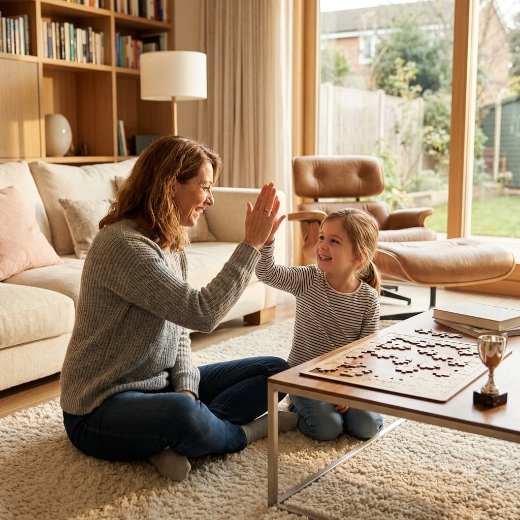 A moment of joyous achievement in fostering